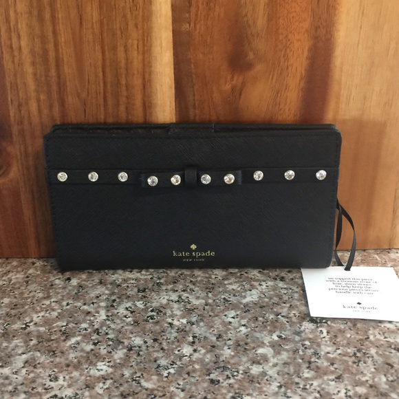 NWT Kate Spade Jeweled Laurel Way Stacy Wallet - Picture 2 of 8